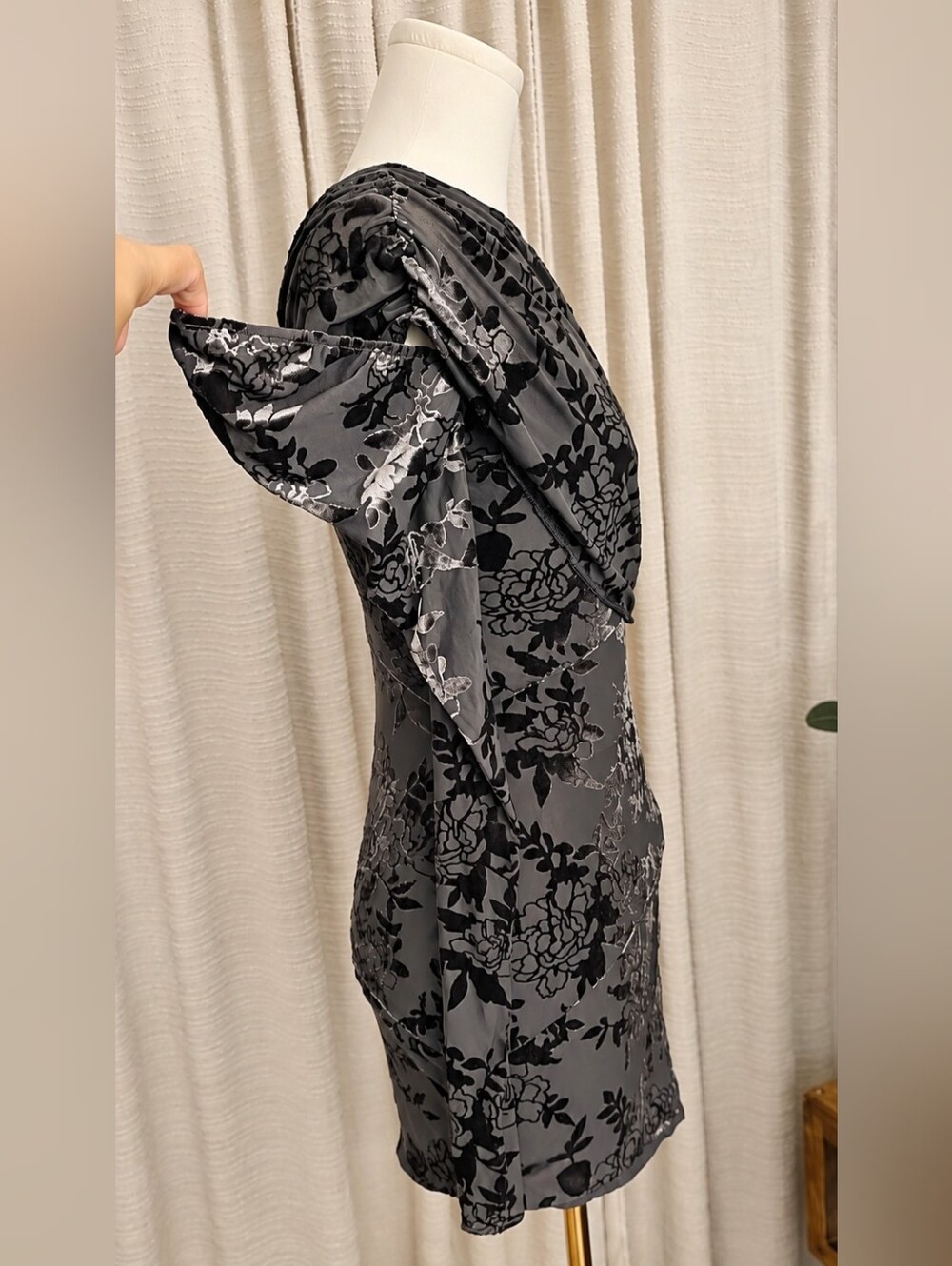 Mistress Rocks Slate Devore Mini Dress - Picture 8 of 13